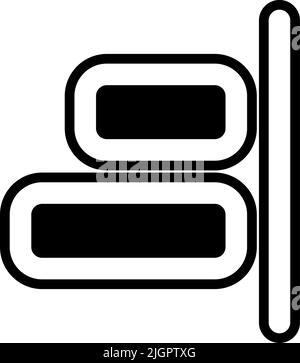 User interface align right icon . Stock Vector