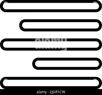 User interface right align icon . Stock Vector