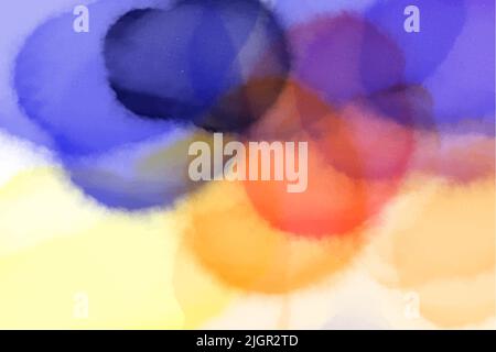 Watercolor background, blue, beige and red colors, strokes and splashes of paint, streaks and spots on canvas, colorful vector illustration, backgroun Stock Vector