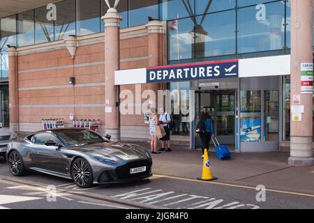 Jersey Airport Departures The Channel Islands Stock Photo