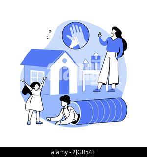 Drop-in childcare abstract concept vector illustration. Stock Vector