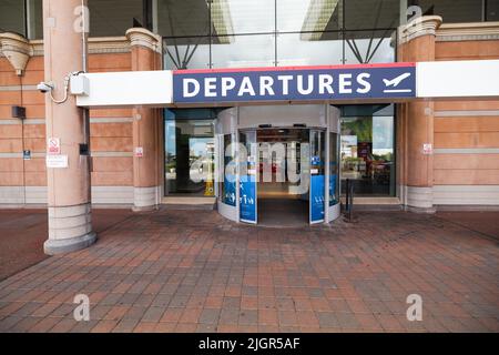 Jersey Airport Departures The Channel Islands Stock Photo