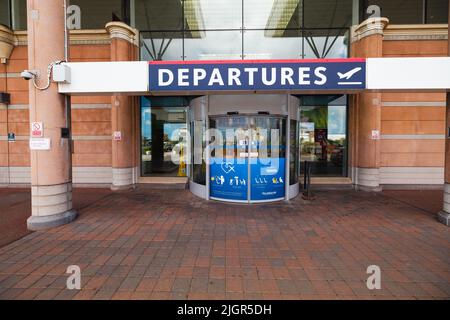 Jersey Airport Departures The Channel Islands Stock Photo