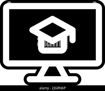 Back to school elearning icon . Stock Vector