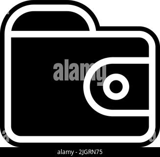 Basic user interface wallet icon . Stock Vector