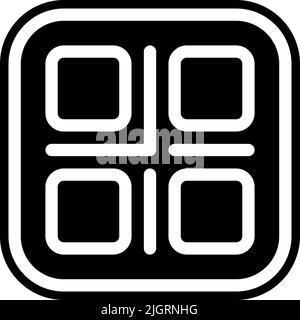 Basic user interface qr code icon . Stock Vector