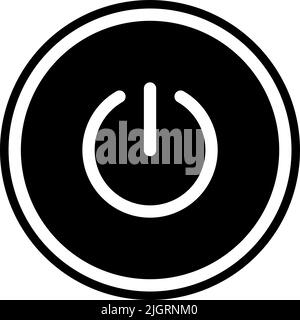 Basic user interface power on icon . Stock Vector