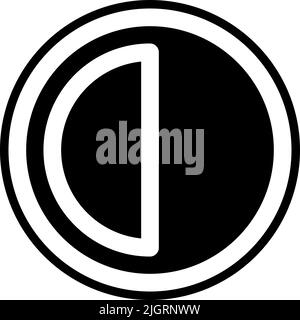 Camera contrast icon . Stock Vector