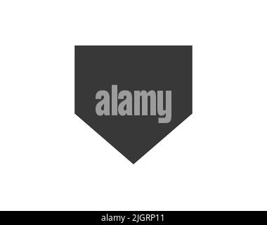 Baseball Home Plate Vector Icon. Vector Template Design. Silhouette. Playing. Home base. Sport. Stock Vector