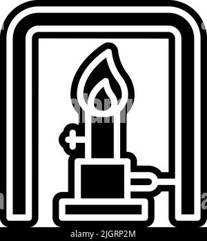 Chemistry candle icon . Stock Vector