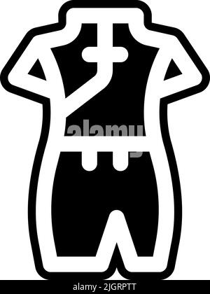 Chinese wedding dress icon . Stock Vector
