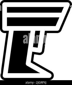 Computer hardware barcode scanner icon . Stock Vector