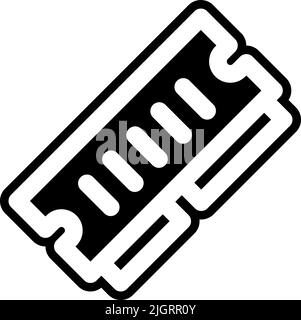 Computer hardware memory icon . Stock Vector