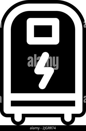 Computer hardware uninterrupted power supply icon . Stock Vector