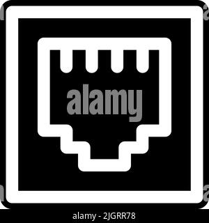 Computer hardware connector icon . Stock Vector