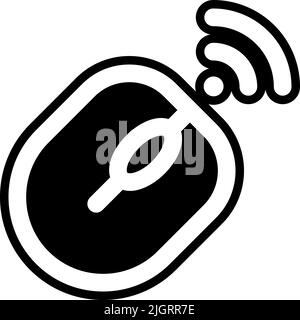 Computer hardware wireless mouse icon . Stock Vector