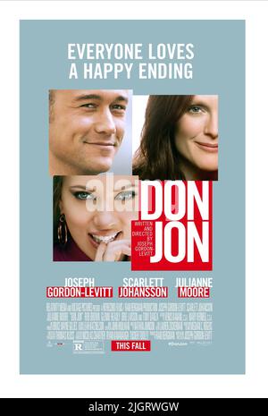 JOSEPH GORDON-LEVITT, JULIANNE MOORE, SCARLETT JOHANSSON POSTER, DON JON, 2013 Stock Photo