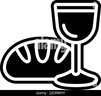 Easter wine icon . Stock Vector