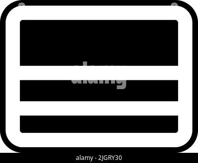 Essential app credit card icon . Stock Vector
