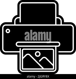 Electronic equipment printer icon . Stock Vector