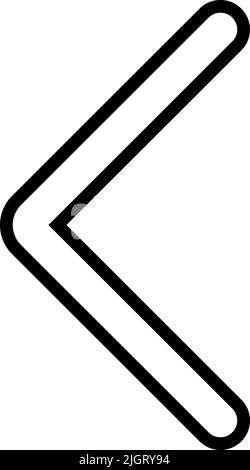 Essential app back icon . Stock Vector