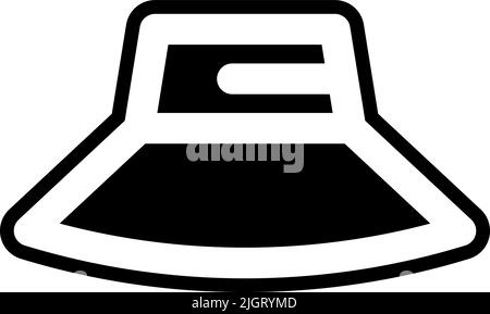 Fashion pamela hat icon . Stock Vector
