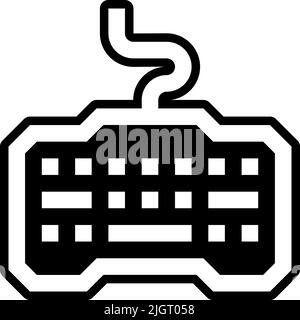 Gaming keyboard icon . Stock Vector