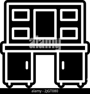Furniture dressing table icon . Stock Vector