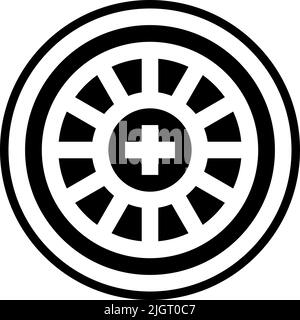 Gaming roulette icon . Stock Vector