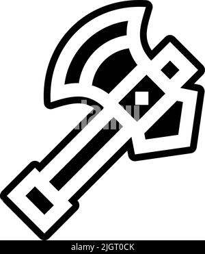 Gaming axe icon . Stock Vector