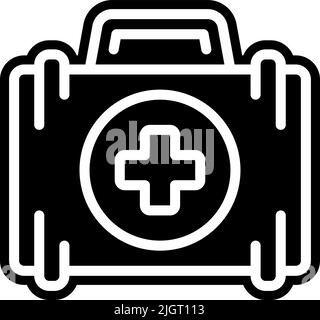 Hockey medical kit icon . Stock Vector
