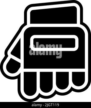 Hockey sports gloves icon . Stock Vector