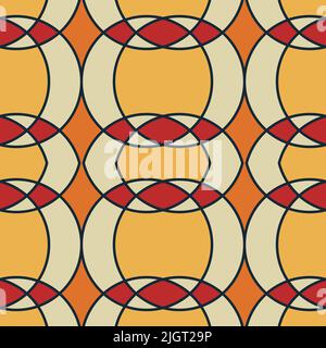 Vector illustration of seamless square background pattern of geometric shapes. Great for fashion design, fabric or wrapping paper Stock Vector
