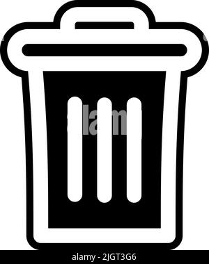 Office material trash bin icon . Stock Vector