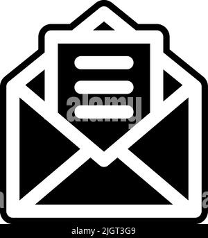 Office material open mail icon . Stock Vector