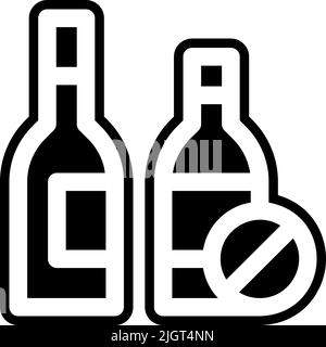 Ramadan no alcohol icon . Stock Vector
