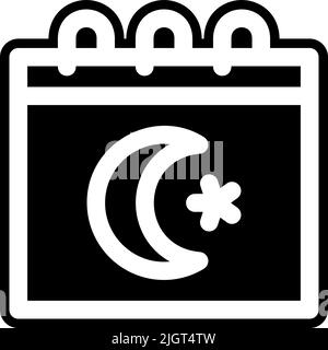 Ramadan calendar icon . Stock Vector