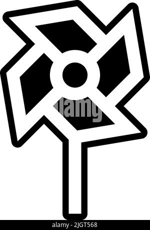 Shows pinwheel icon . Stock Vector