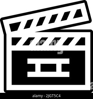 Shows cut scene icon . Stock Vector