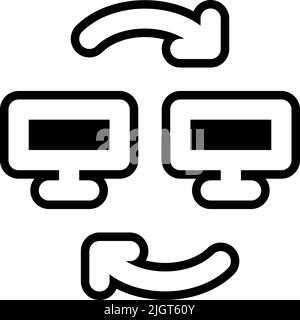 Web services data exchange icon . Stock Vector