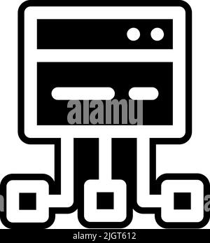 Web development backlink icon . Stock Vector