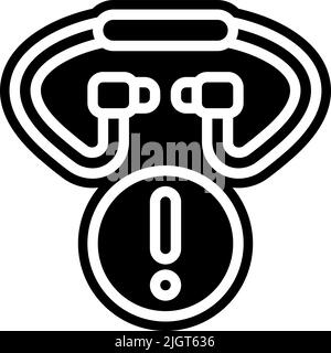 Wireless audio earbuds icon . Stock Vector