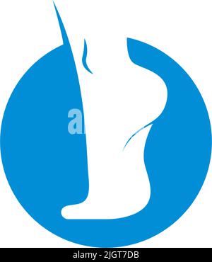 Human foot icon logo design illustration vector Stock Vector
