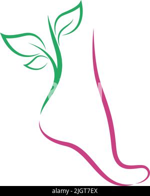 Human foot icon logo design illustration vector Stock Vector