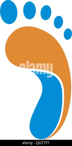Human foot icon logo design illustration vector Stock Vector