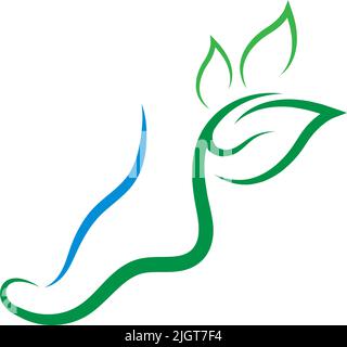 Human foot icon logo design illustration vector Stock Vector