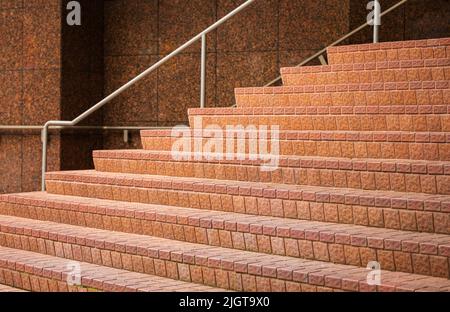 Abstract stairs in the city. Abstract steps, cement stairs,wIde stone stairway often seen on monuments and landmarks,wide stone stairs, steps,diagonal Stock Photo
