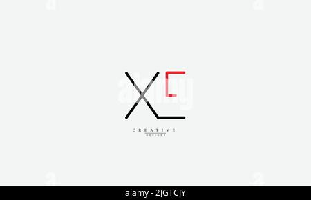 Alphabet letters Initials Monogram logo XE EX X E Stock Vector