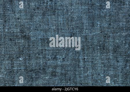 dark blue color linen fabric. textured background in high resolution. Stock Photo