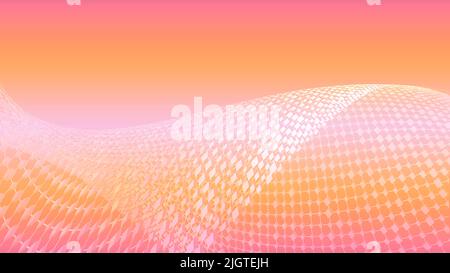 Abstract orange gradient background with light grid Stock Photo